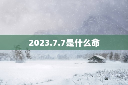 2025.7.7是什么命