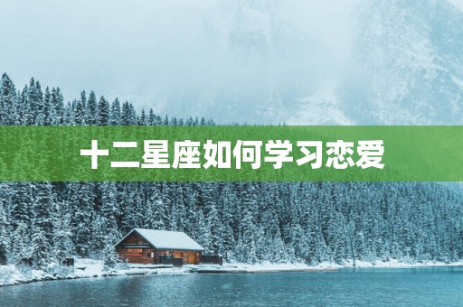 十二星座如何学习恋爱