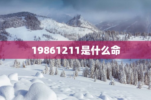 19861211是什么命