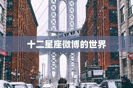十二星座微博的世界