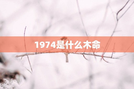 1974是什么木命