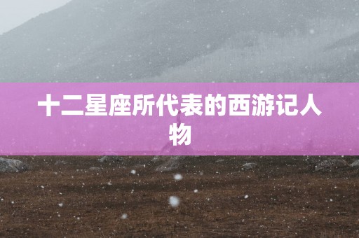 十二星座所代表的西游记人物
