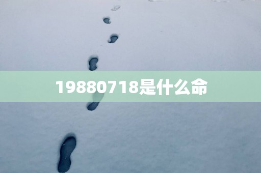 19880718是什么命