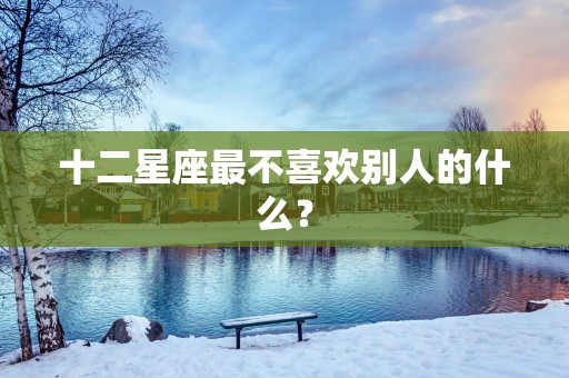 十二星座最不喜欢别人的什么？