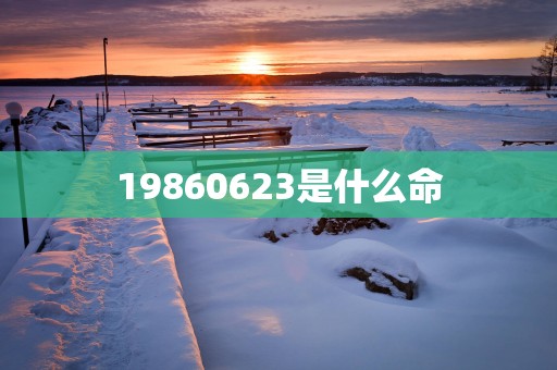 19860623是什么命