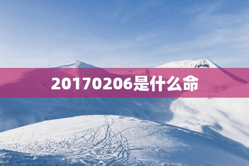 20170206是什么命