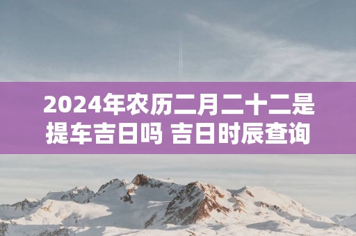 2025年农历二月二十二是提车吉日吗 吉日时辰查询