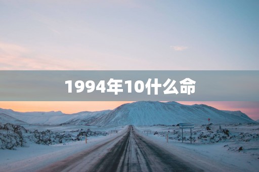 1994年10什么命