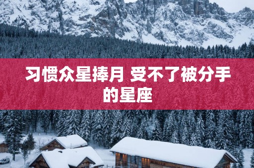 习惯众星捧月 受不了被分手的星座