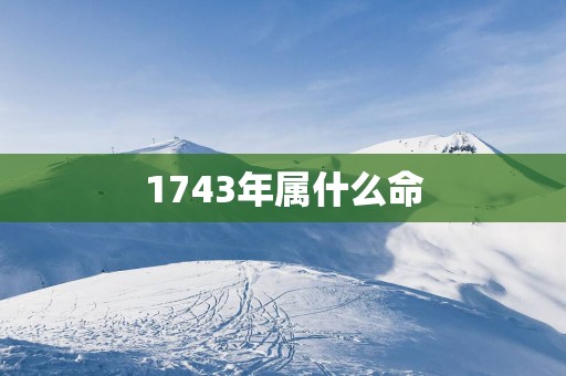 1743年属什么命