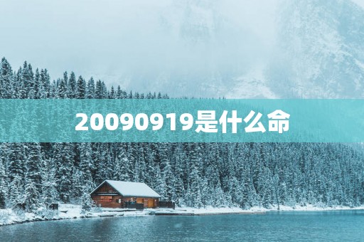 20090919是什么命