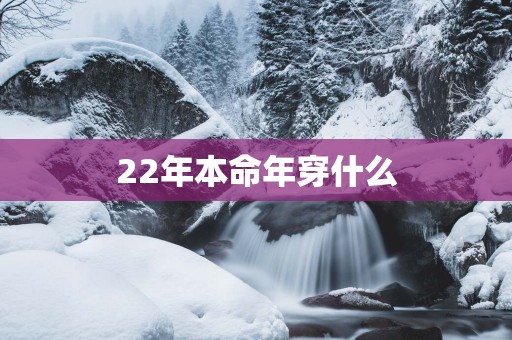 22年本命年穿什么