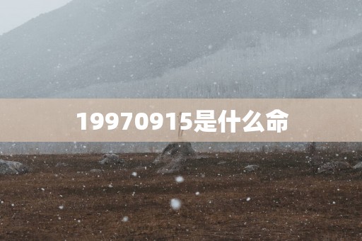 19970915是什么命