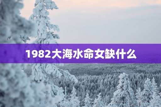 1982大海水命女缺什么