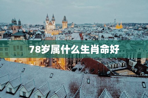 78岁属什么生肖命好