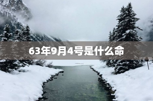 63年9月4号是什么命