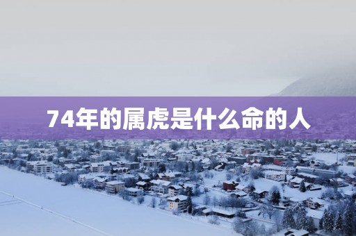 74年的属虎是什么命的人