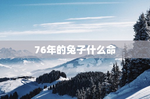 76年的兔子什么命