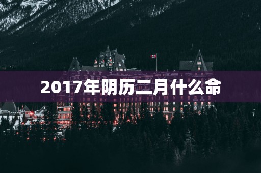 2017年阴历二月什么命