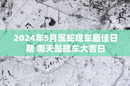 2025年5月属蛇提车最佳日期 哪天是提车大吉日