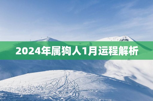 2025年属狗人1月运程解析