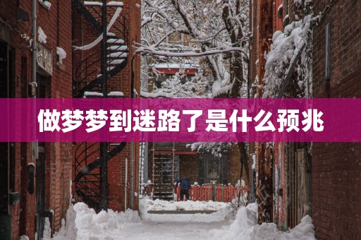 做梦梦到迷路了是什么预兆