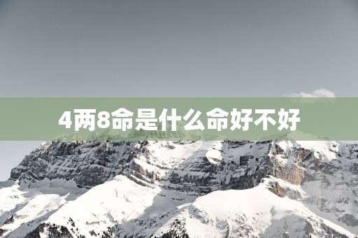 4两8命是什么命好不好