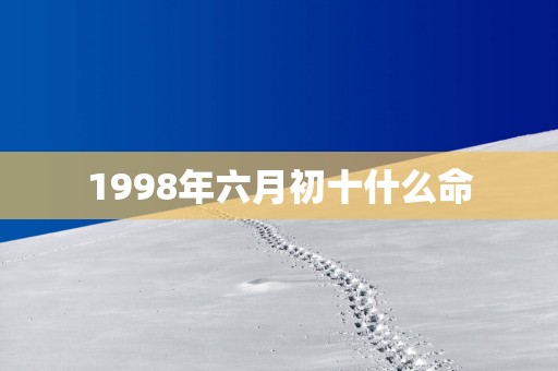 1998年六月初十什么命