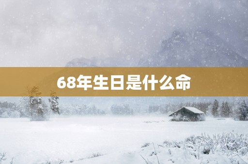 68年生日是什么命