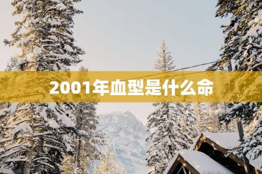 2001年血型是什么命