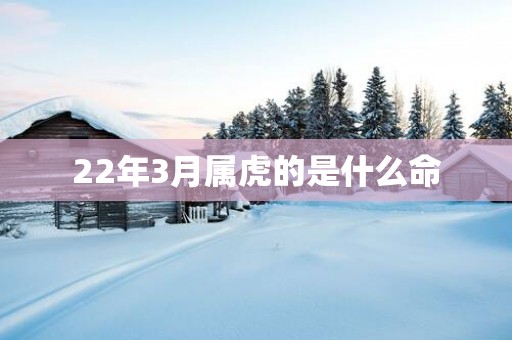 22年3月属虎的是什么命