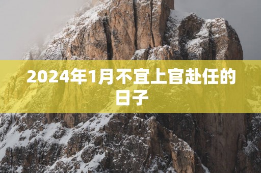 2025年1月不宜上官赴任的日子