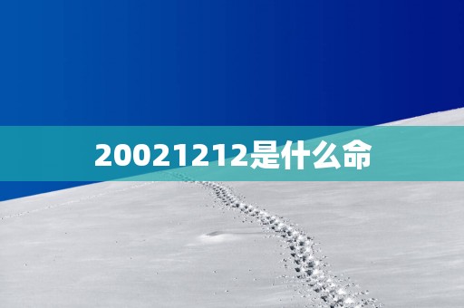 20021212是什么命