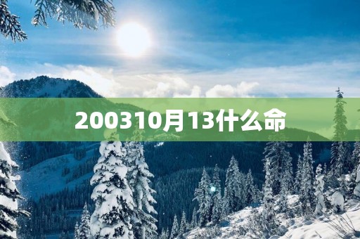 200310月13什么命
