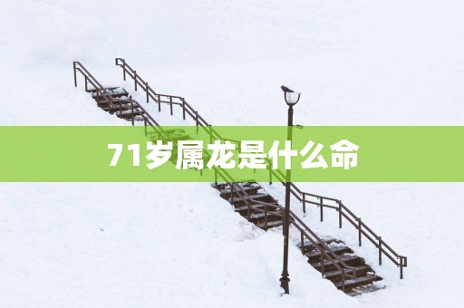 71岁属龙是什么命