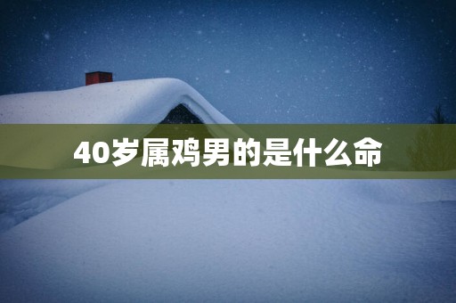 40岁属鸡男的是什么命