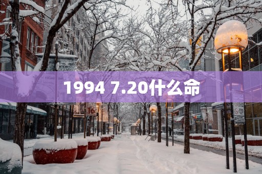 1994 7.20什么命