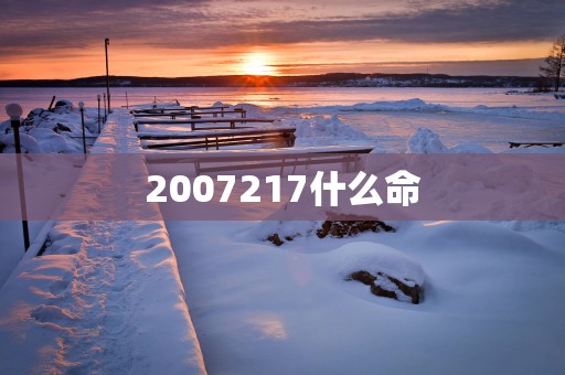 2007217什么命