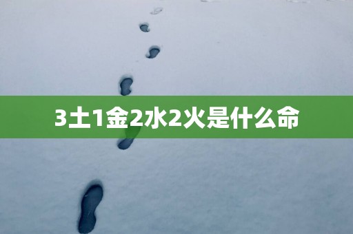 3土1金2水2火是什么命