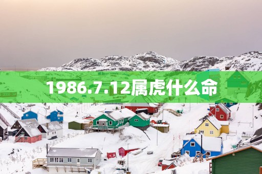 1986.7.12属虎什么命