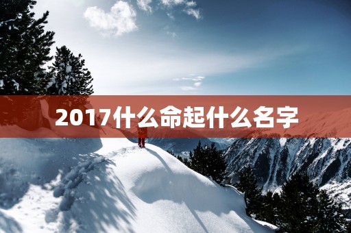 2017什么命起什么名字