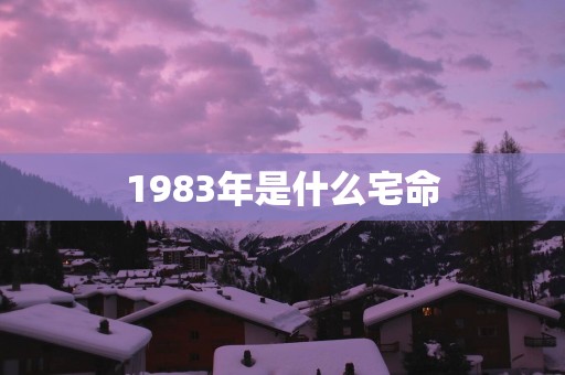 1983年是什么宅命