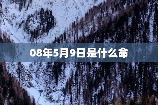 08年5月9日是什么命