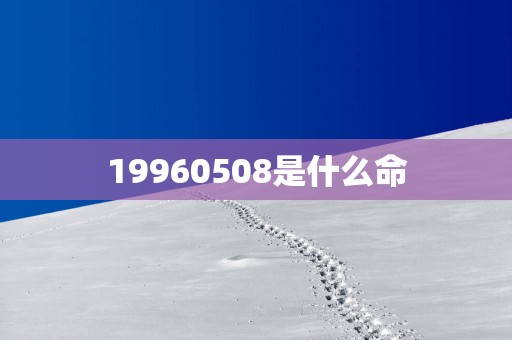 19960508是什么命