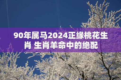 90年属马2025正缘桃花生肖 生肖羊命中的绝配
