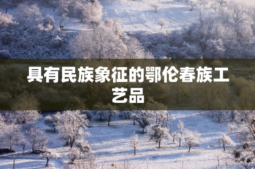 具有民族象征的鄂伦春族工艺品