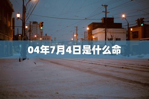 04年7月4日是什么命