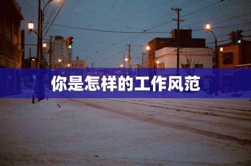 你是怎样的工作风范