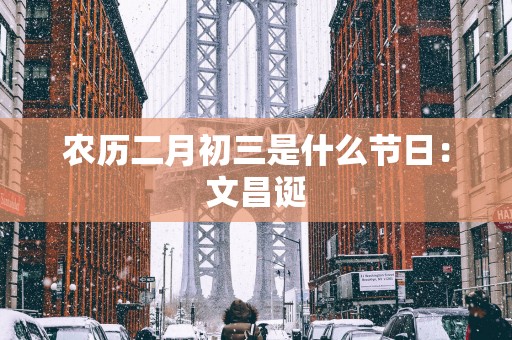 农历二月初三是什么节日：文昌诞