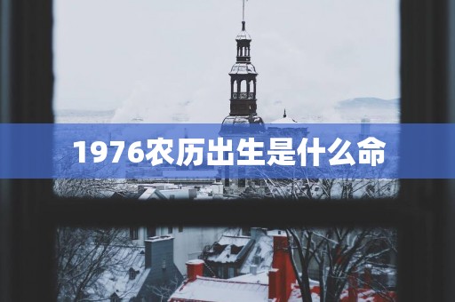 1976农历出生是什么命